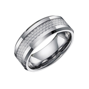 Tungsten Band with Light Carbon Fiber Inlay